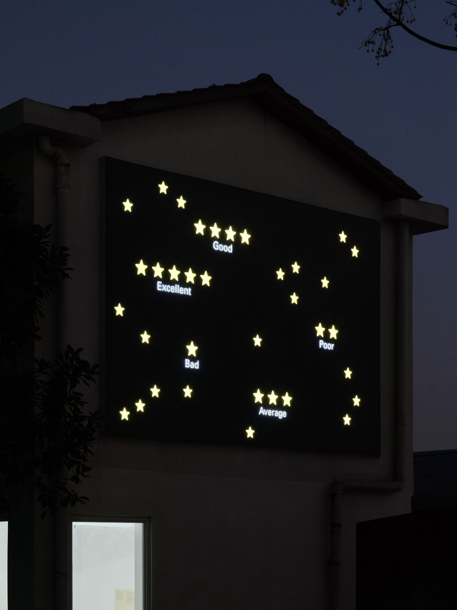 Claude Closky, ‘Starry Night,’ 2025, backlit billboard, 260 x 390 cm. B09K, Changsha. Curated by Yue Yuan. 